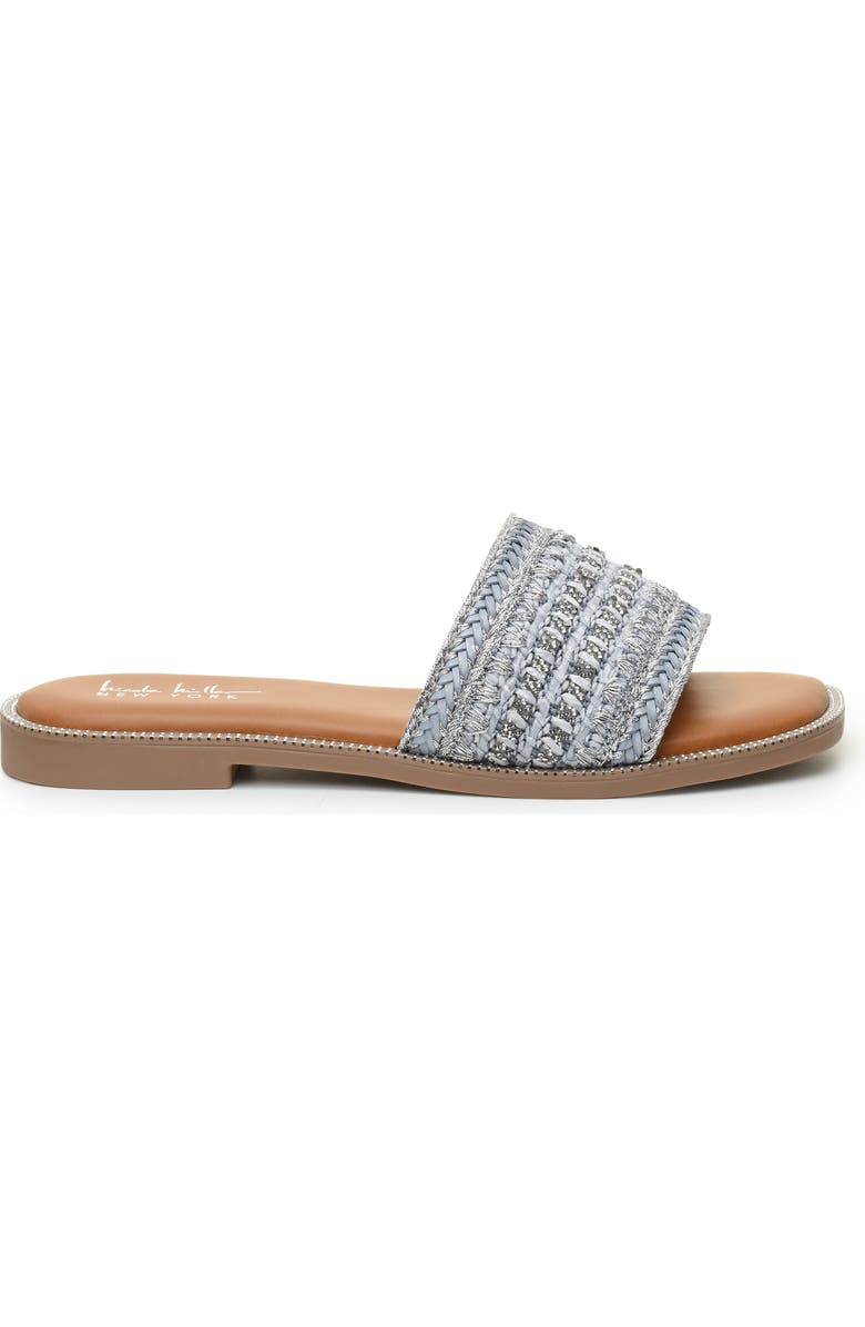 Nicole Miller Rhinestone Woven Slide Sandal, Alternate, color,