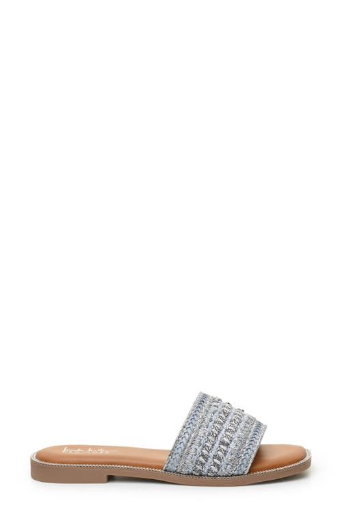 NICOLE MILLER NICOLE MILLER RHINESTONE WOVEN SLIDE SANDAL
