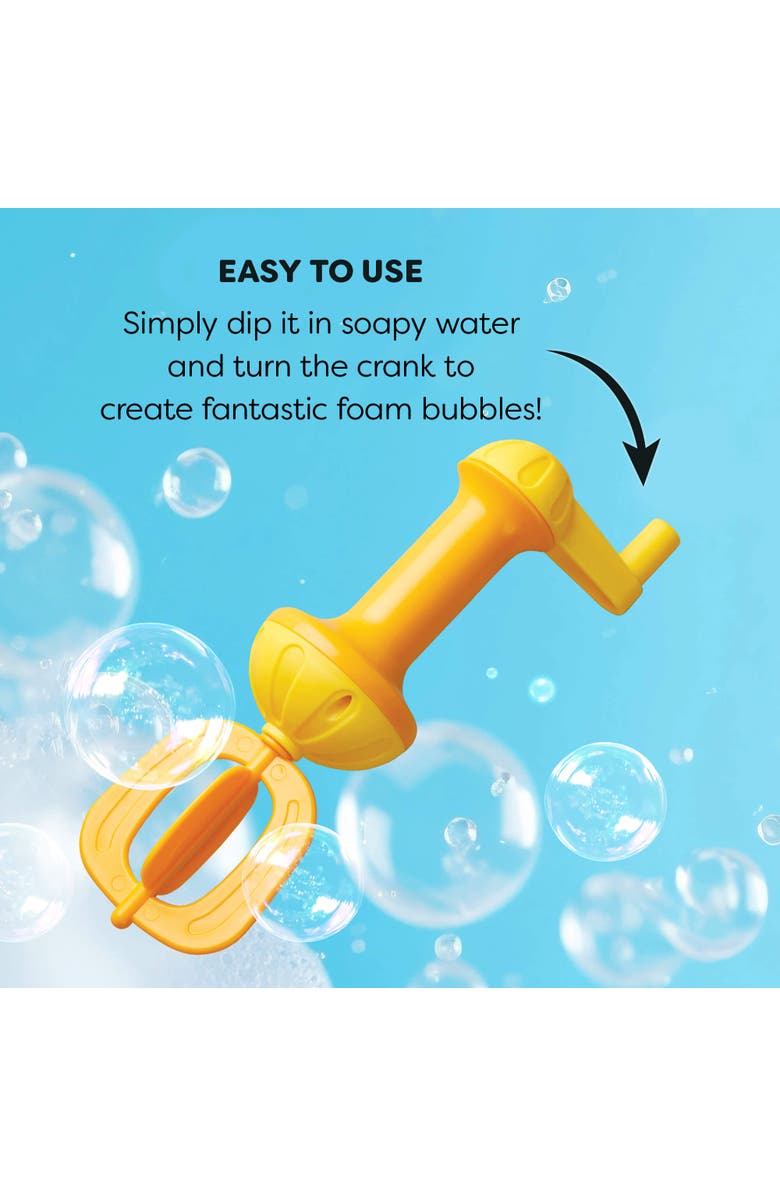 HABA Toddler Bath Toys Bubble Bath Whisk for Sensory Play, Bubble Maker for Bathtub and Fun Beach and Water Toys for Toddlers, Yellow, Alternate, color, Orange Multi