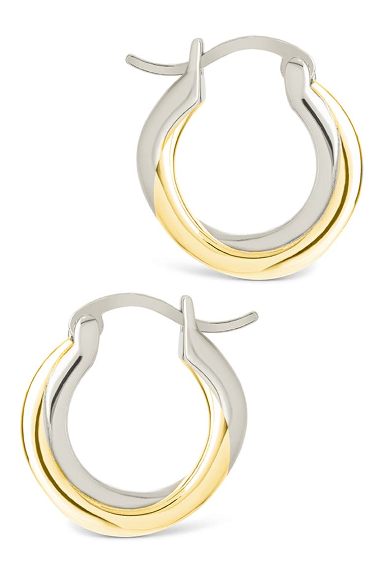 Janice Twisted Huggie Hoop Earrings, Alternate, color, SILVER/ GOLD MULTI