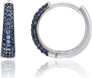 SUZY LEVIAN Pavé Sapphire Huggie Hoop Earrings