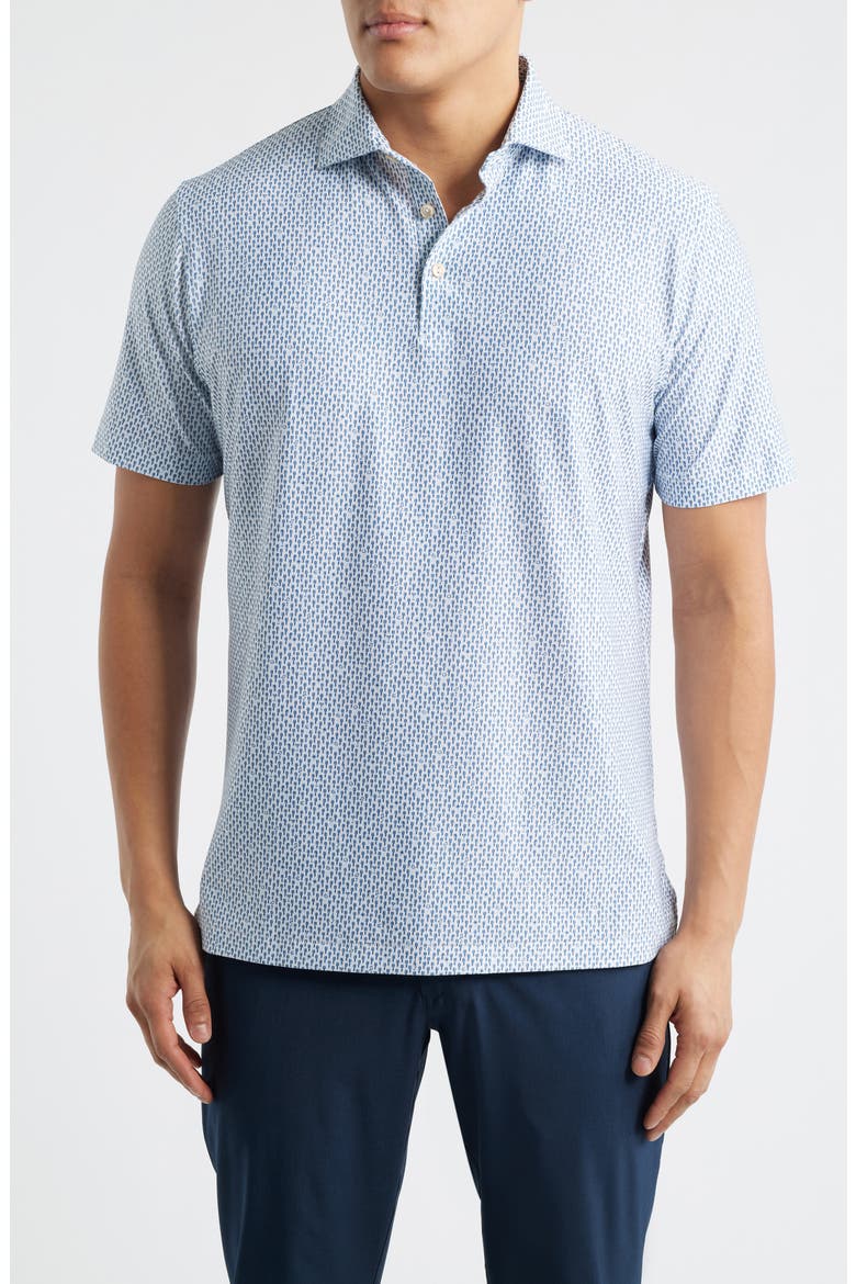 Casino Night Performance Jersey Polo, Main, color, WHITE