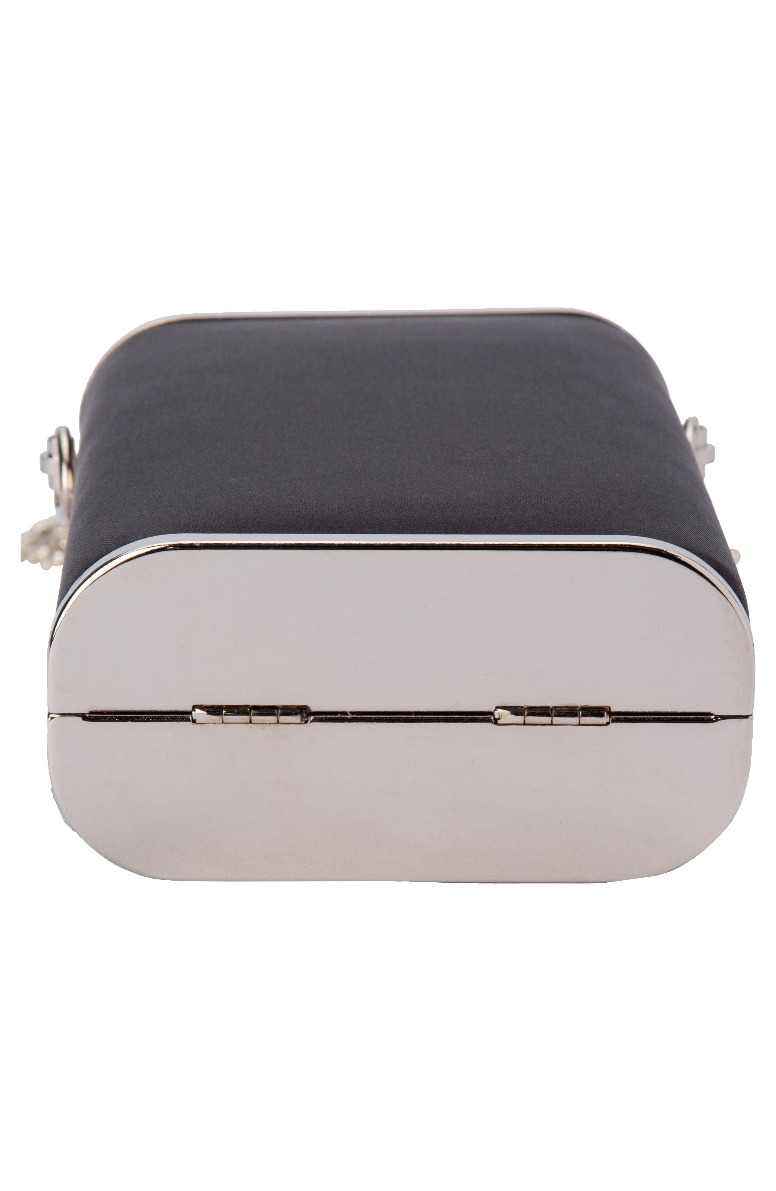 Olga Berg Luiza Crystal Fringe Box Clutch, Alternate, color, 