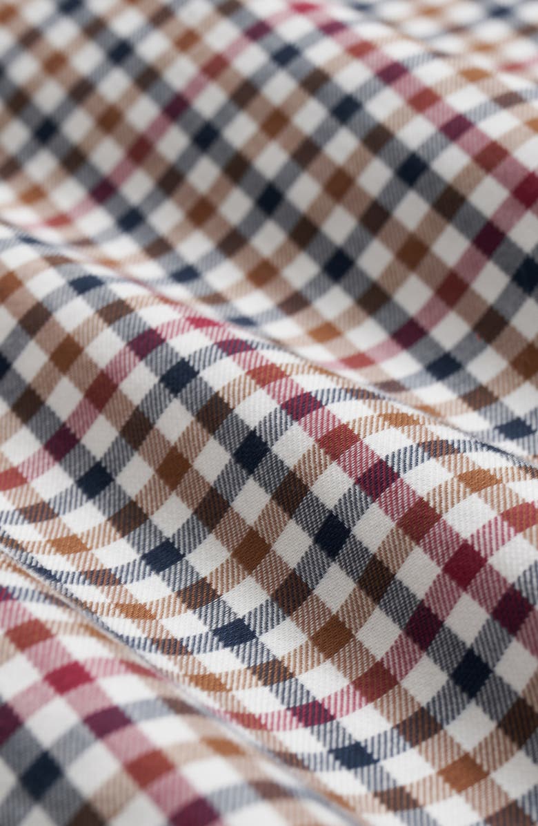 Brooks Brothers Regular Fit Twill Non-Iron Stretch Button-Down Shirt, Alternate, color, Plum Bison Chocolate