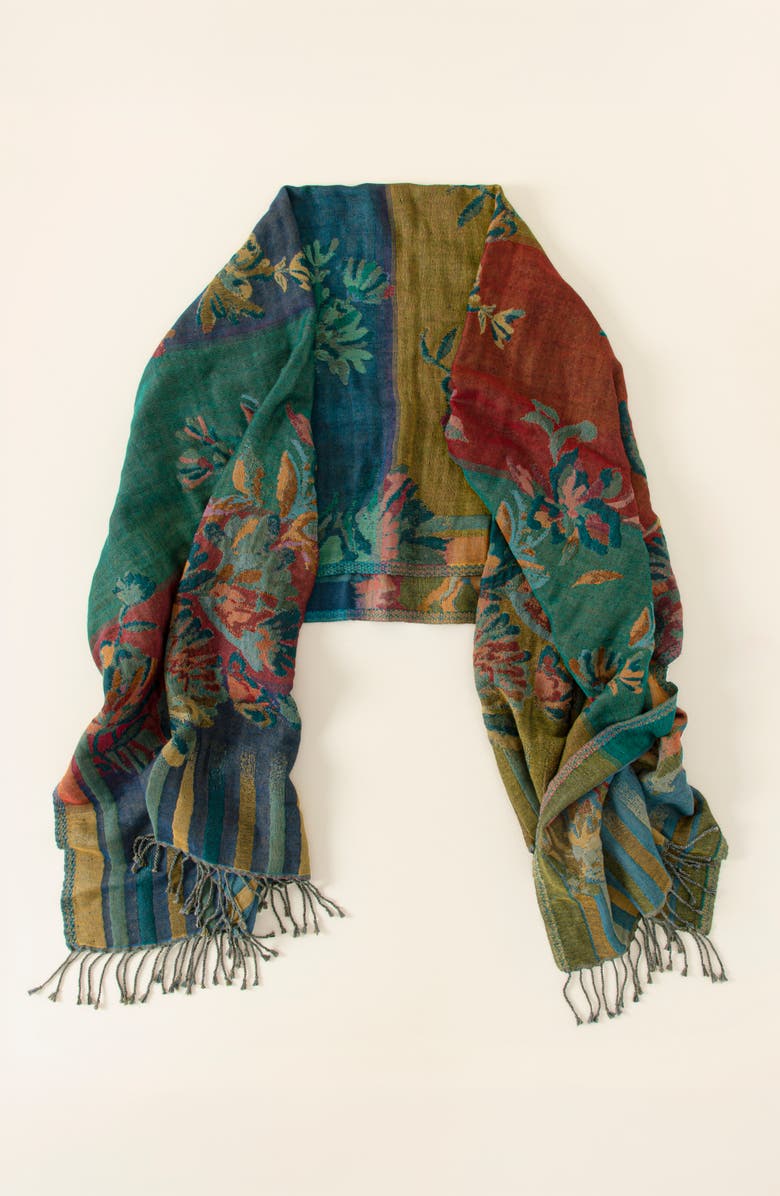 Uncommon Goods Botanical Rainbow Reversible Wrap, Main, color, Multi