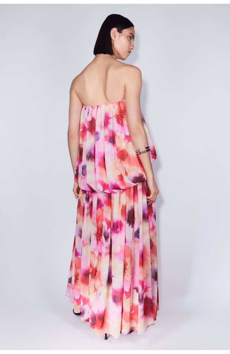H&M Chiffon Bandeau Dress, Alternate, color, Red/Floral