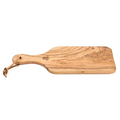 Olivewood Handcrafted 8-Inch Cutting Board with Handle