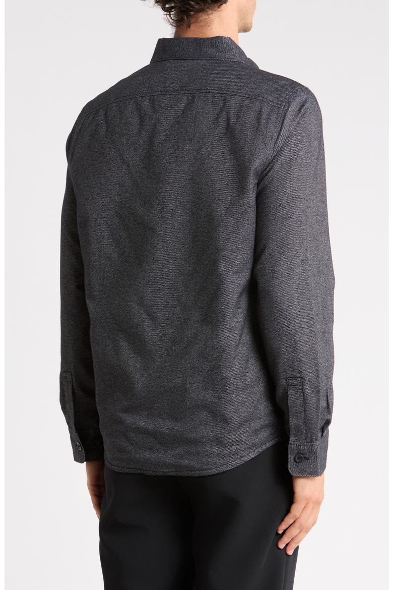 Heathered Shirt Jacket, Alternate, color, TRUE BLACK