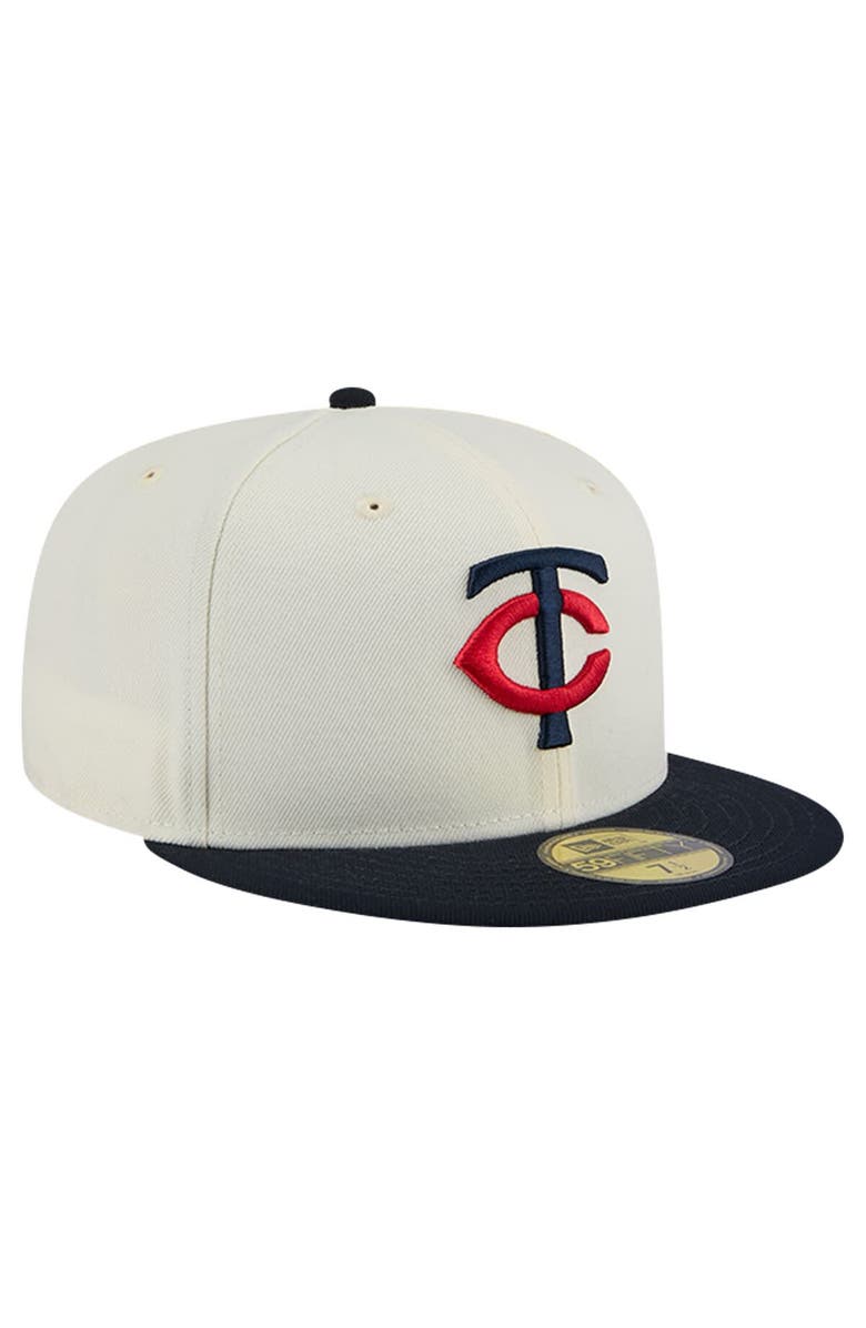 New Era Men's New Era White Minnesota Twins Chrome 59FIFTY Fitted Hat, Alternate, color, 