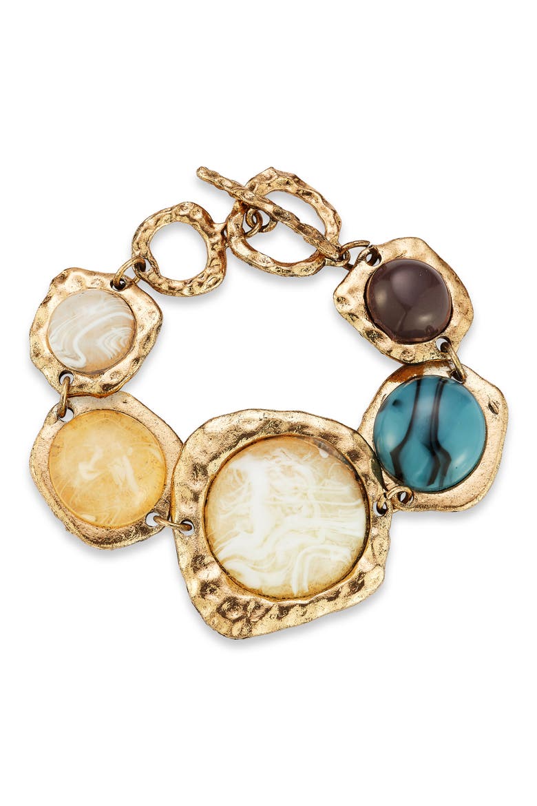 Statement Toggle Bracelet, Main, color, GOLD