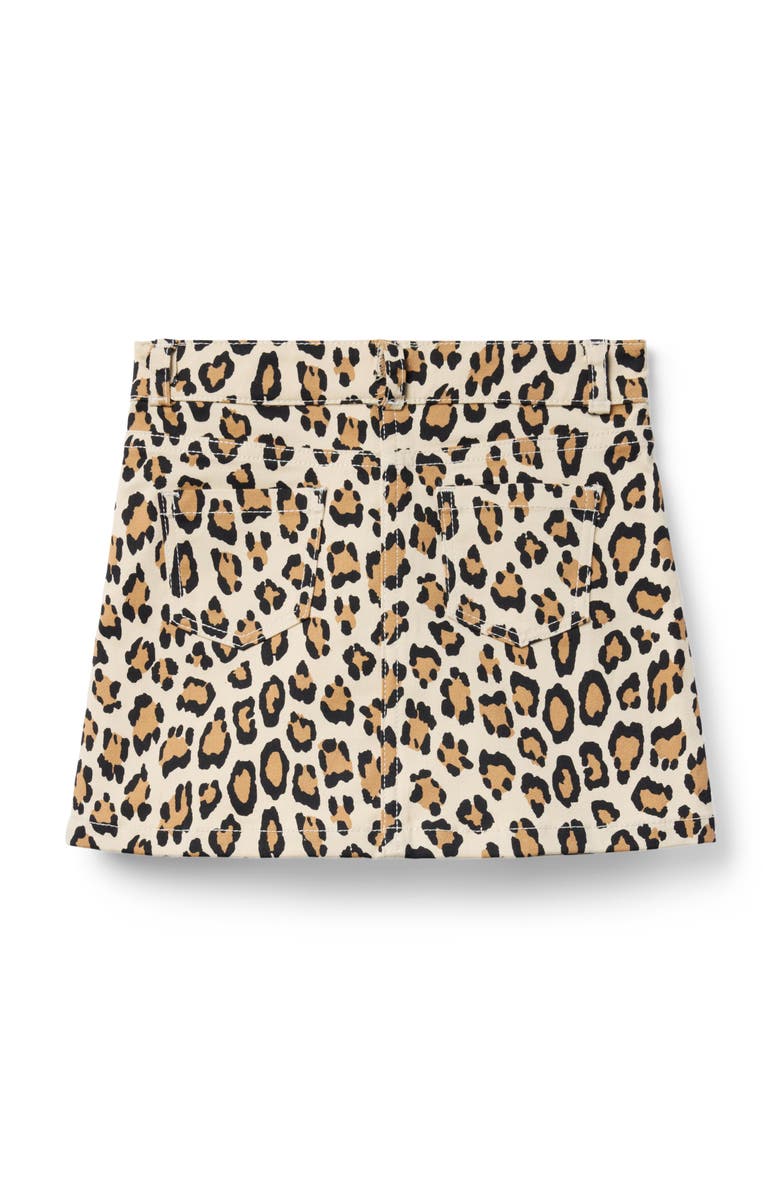 Janie and Jack Leopard Button Skirt, Alternate, color, Beige