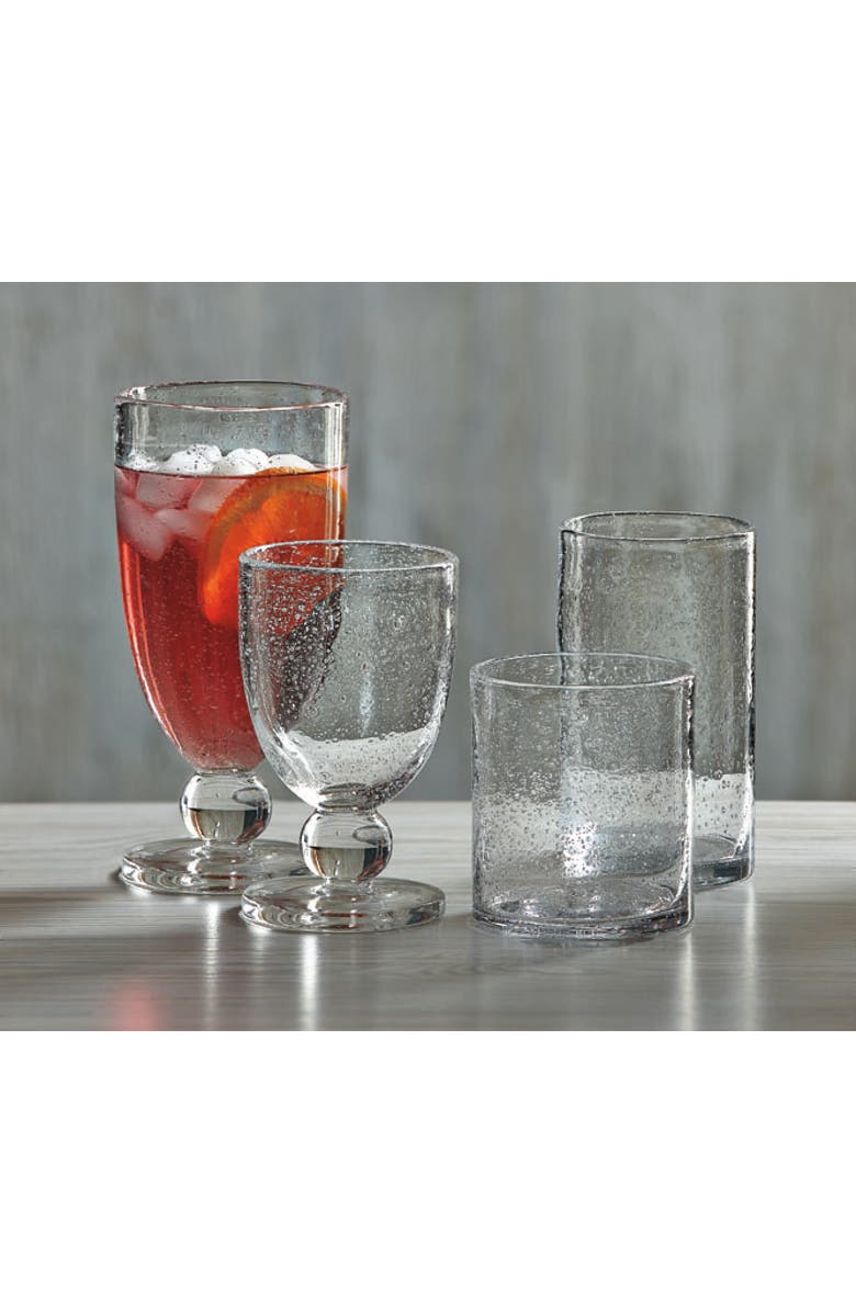 tag Bubble Glass Tall Goblet Clear Drinkware for Everyday Use, Alternate, color, 