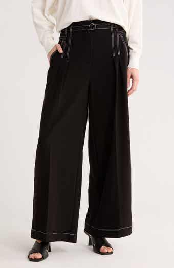 Adrianna Papell Topstitch Paperbag Pants