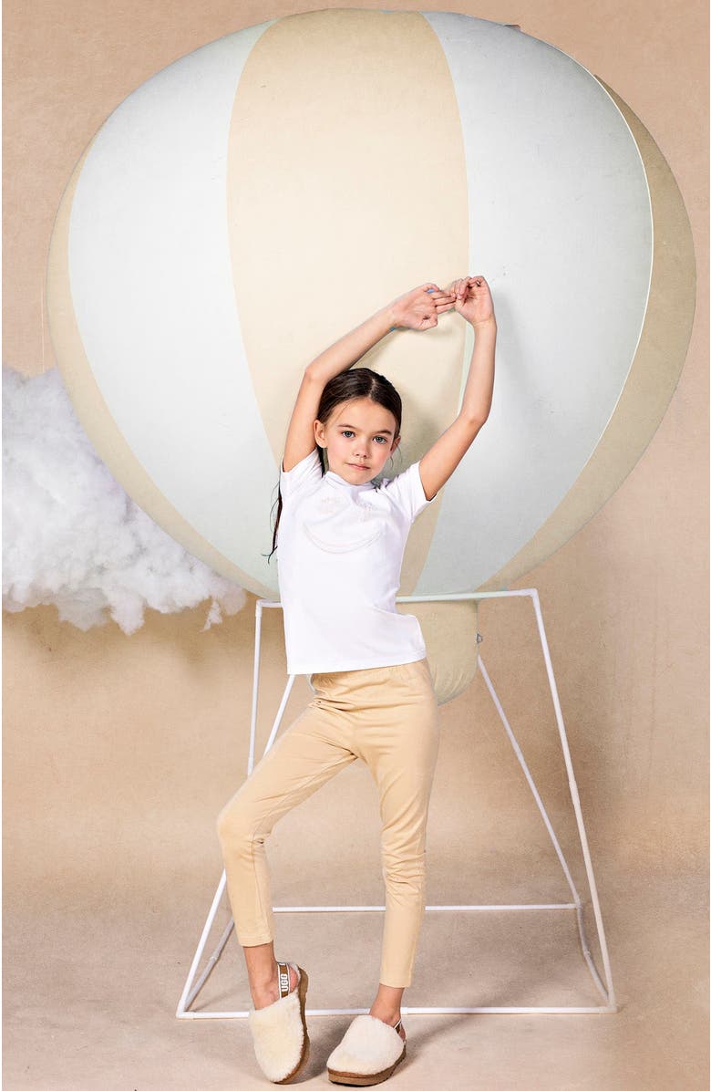 NoggiWear Furry Palm Tree Loungewear Set, Alternate, color, White / Beige