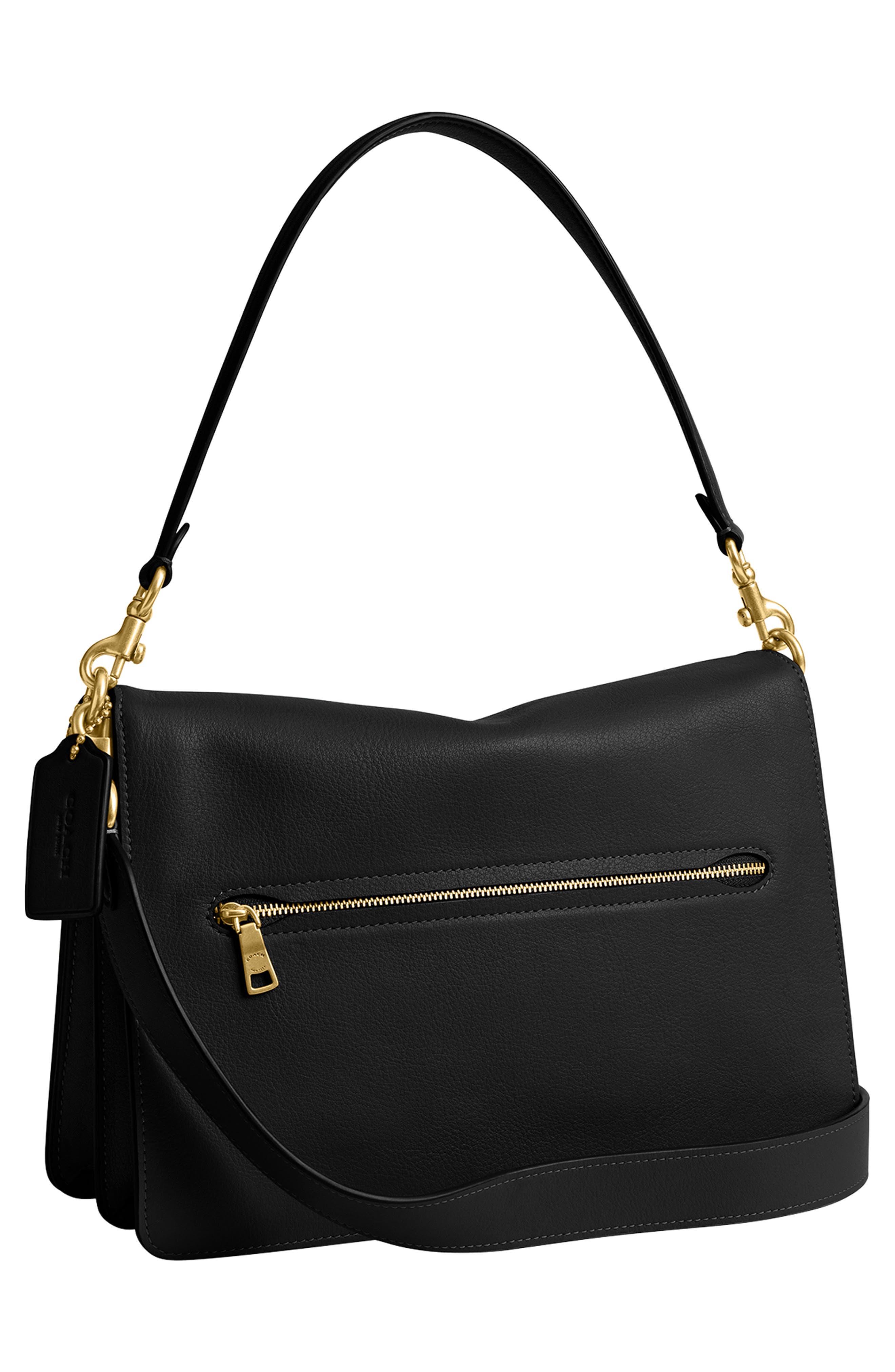 COACH Tabby 30 Chain Smooth Leather Shoulder Bag, Alternate, color, B4/ Black