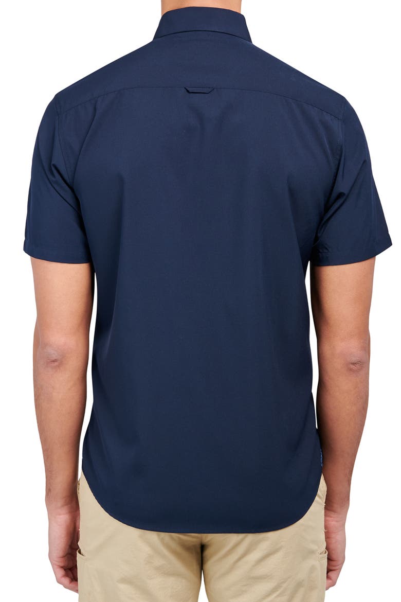 Slim Fit Solid 4-Way Stretch Performance Shirt, Alternate, color, NAVY