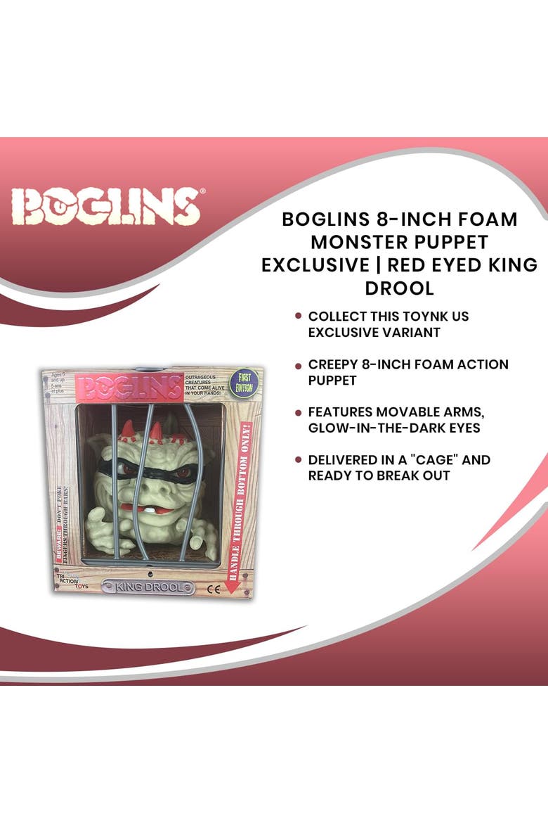 Boglins 8-Inch Foam Monster Puppet Exclusive | Red Eyed King Drool, Alternate, color, Yellow