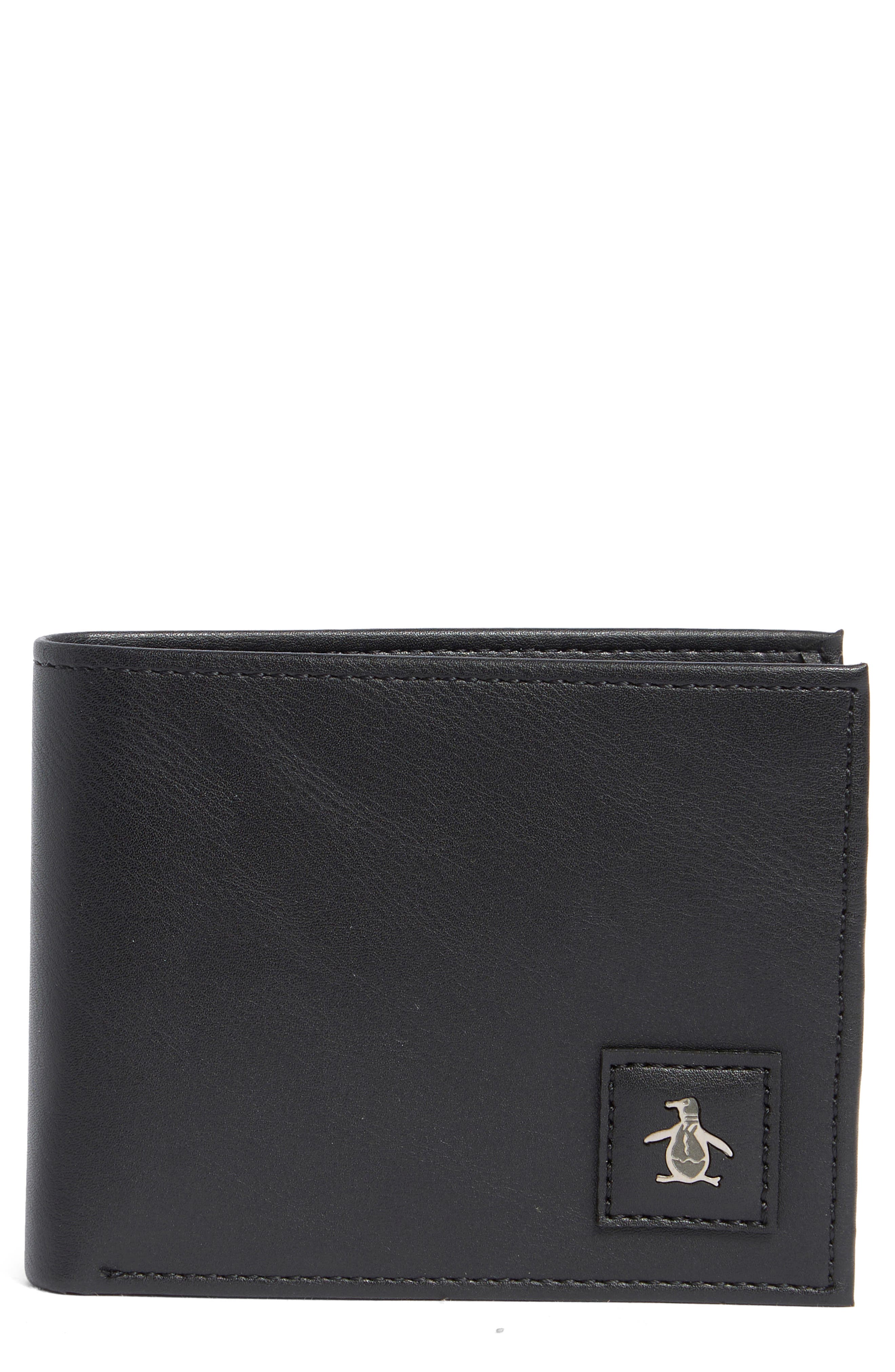 Original Penguin Leather Passcase Wallet
