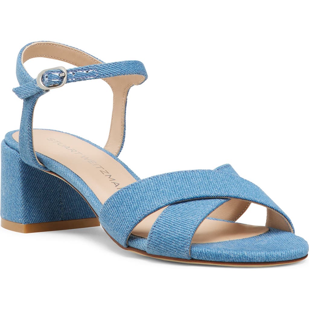 Shop Stuart Weitzman Dayna Ankle Strap Sandal In Washed
