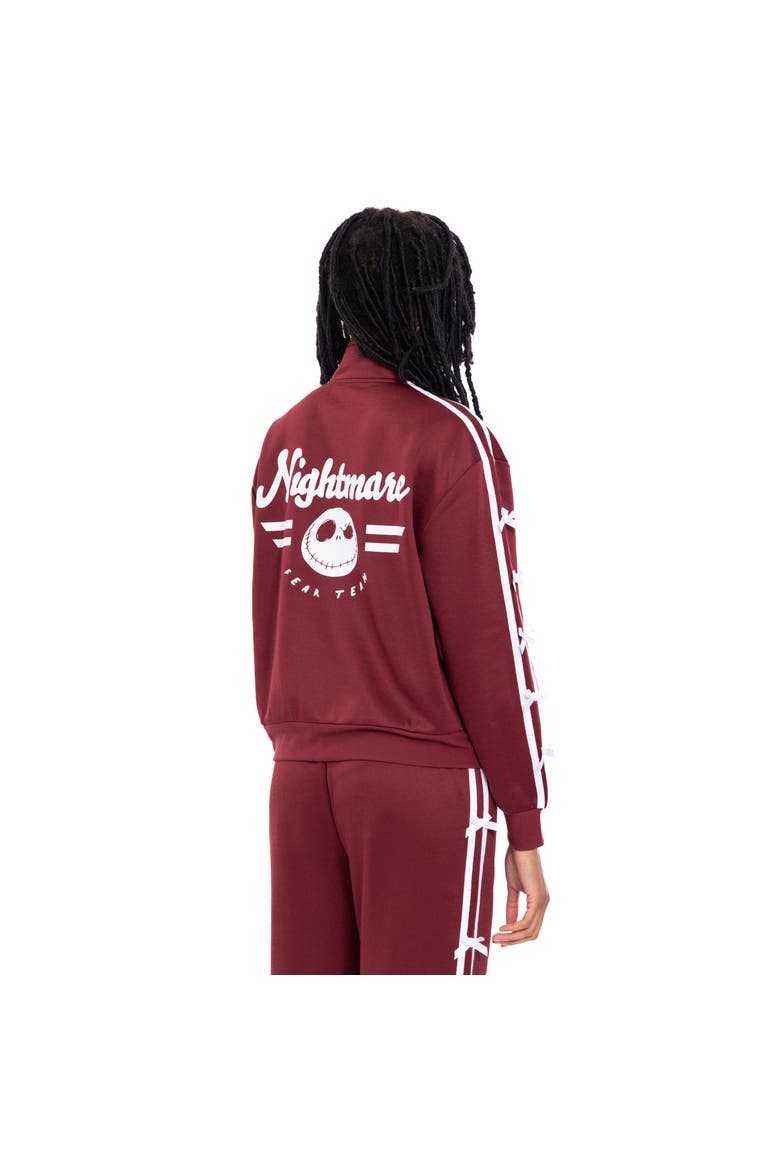Nightmare Before Christmas Jack Skellington Athletic Zip-Up Track Jacket, Alternate, color, Wine Jack Skellington