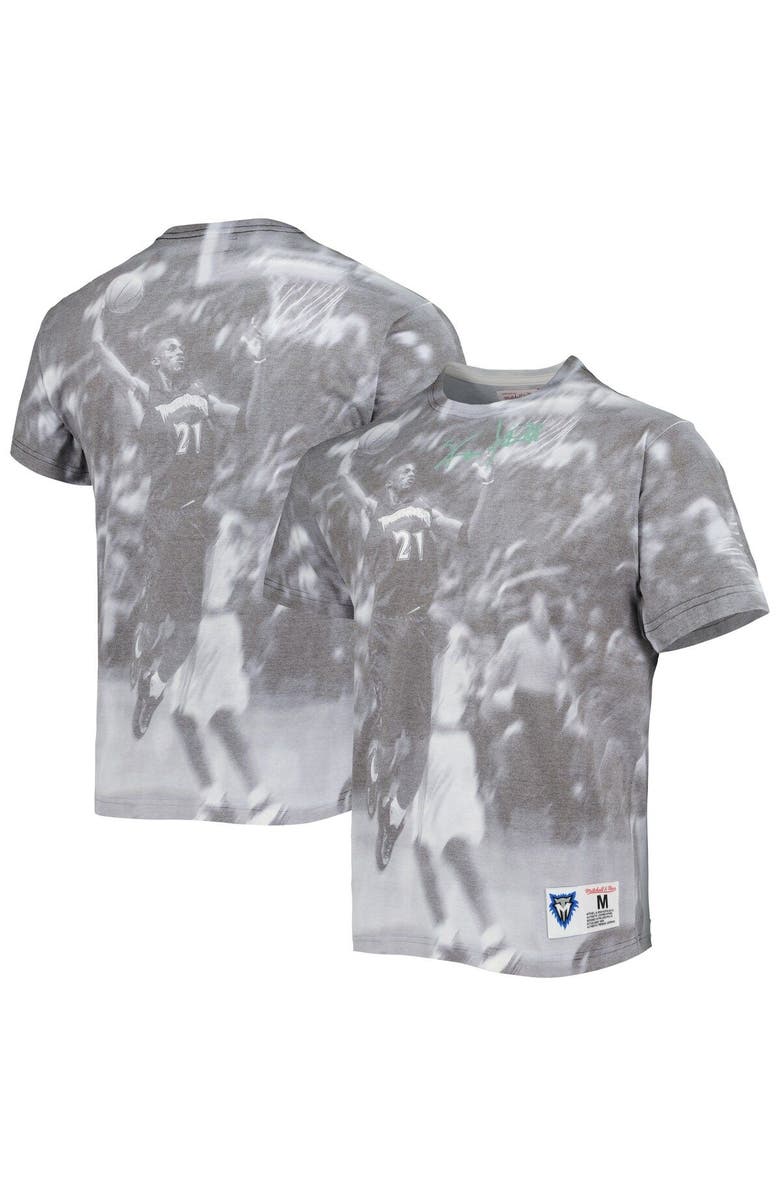 Mitchell & Ness Men's Mitchell & Ness Kevin Garnett Heather Gray Minnesota Timberwolves Above The Rim T-Shirt, Alternate, color, Gray