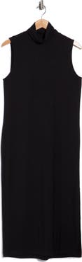Vince Sleeveless Turtleneck Midi Dress
