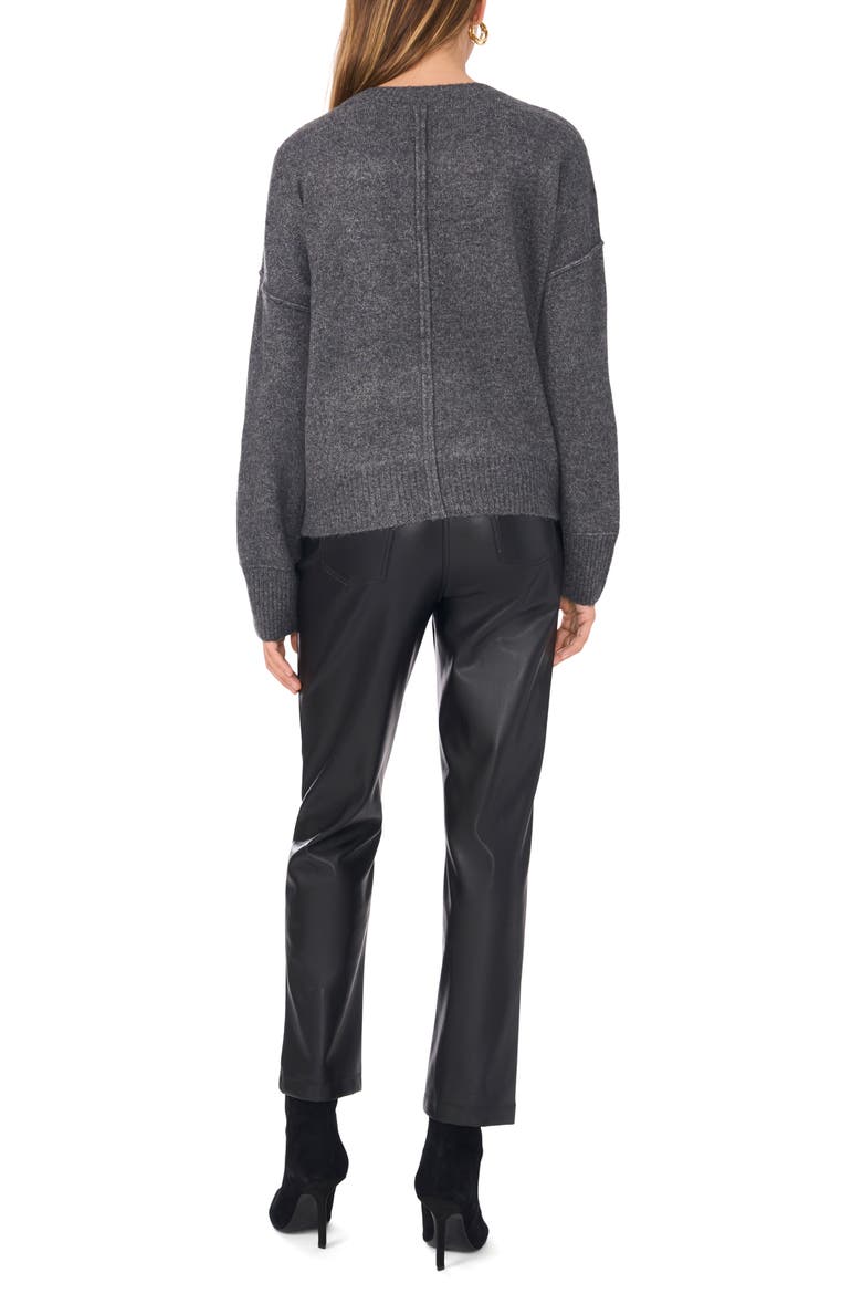 Three Button Crewneck Sweater, Alternate, color, MEDIUM HEATHER GREY