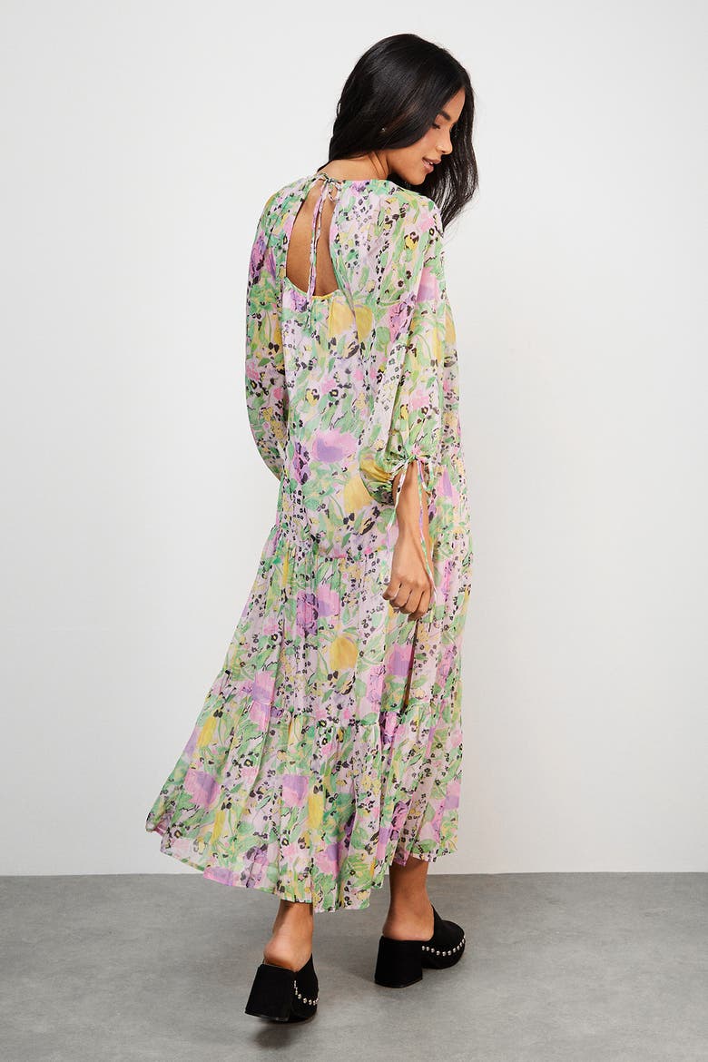 Chiffon Batwing Midi Dress, Alternate, color, Floral