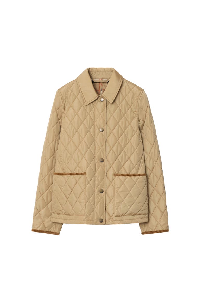 Quilted Nylon Jacket, Alternate, color, Flax beige/sand beige