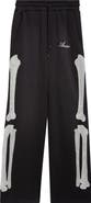 AMIRI Bones Oversize Wide Leg Cotton Sweatpants