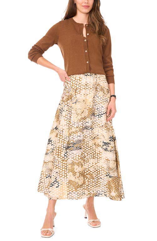 Halogen ® Elastic Waist Full Skirt In Brown