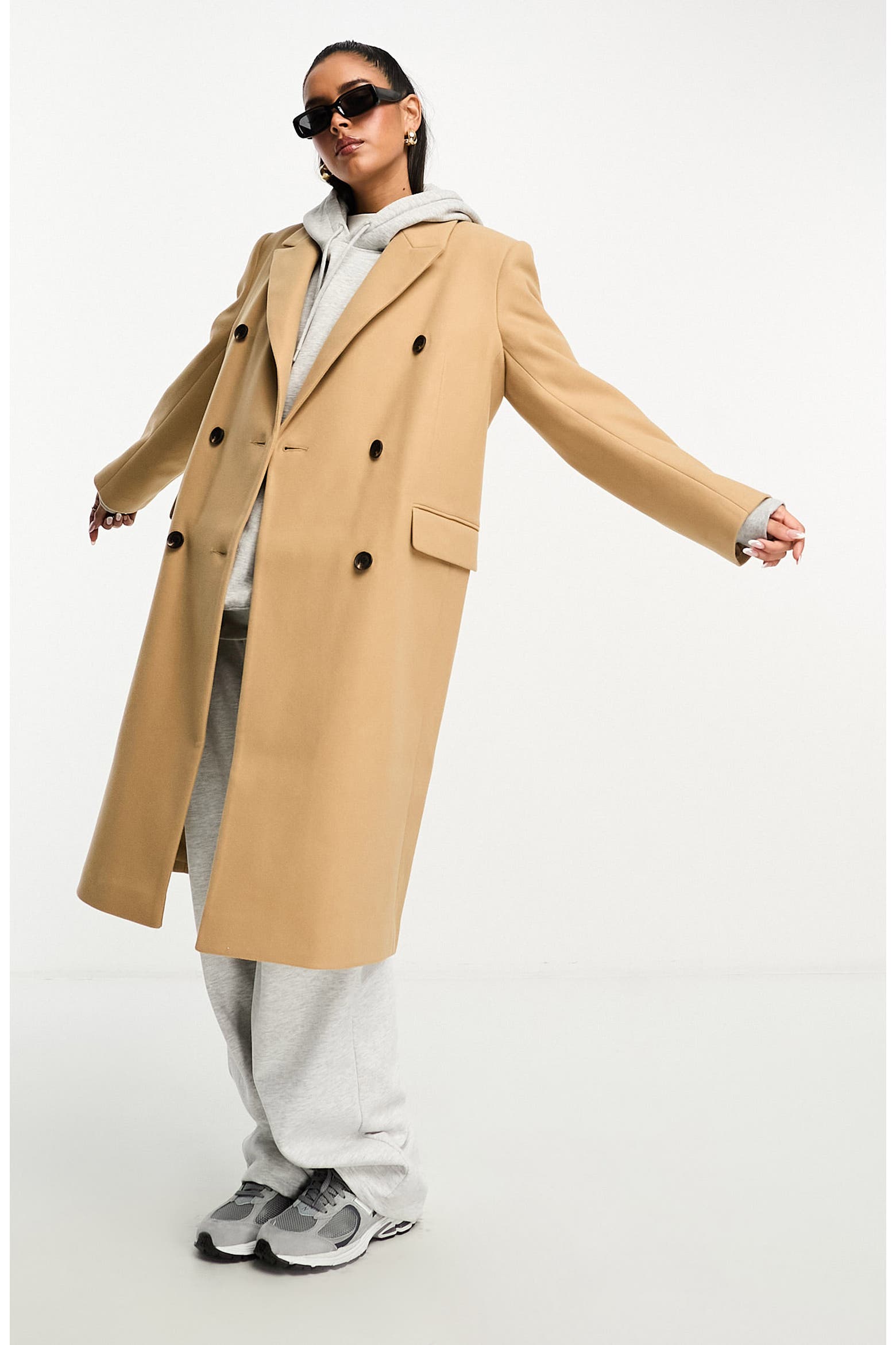 Double Rug Design ASOS DESIGN Double Breasted Dad Coat (Women) | Nordstromrack