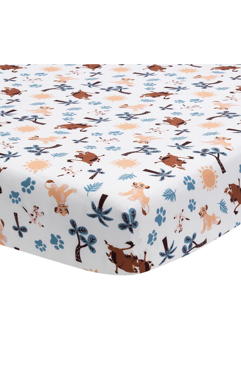 Lambs & Ivy Disney Baby Lion King Adventure 3-Piece Mini Crib Bedding Set, Alternate, color, Blue