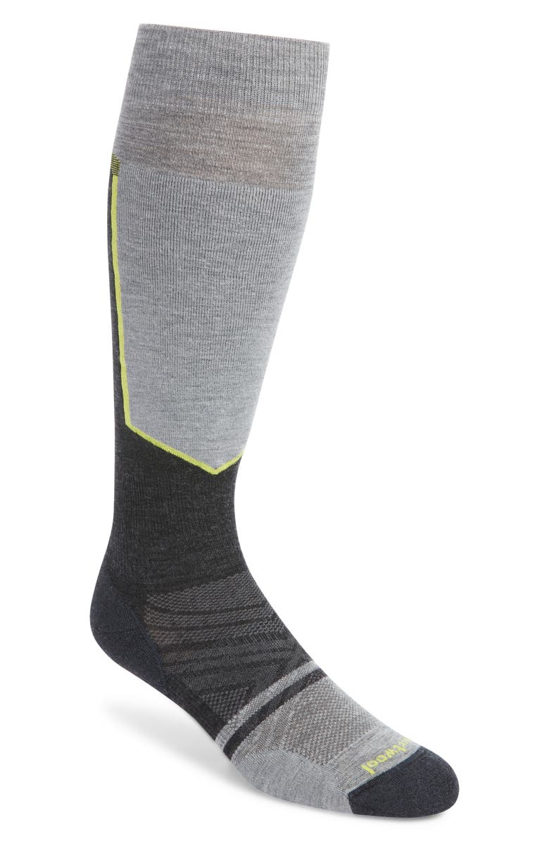 Smartwool Targeted Cushioning Over the Calf Ski Socks, Main, color, Charcoal