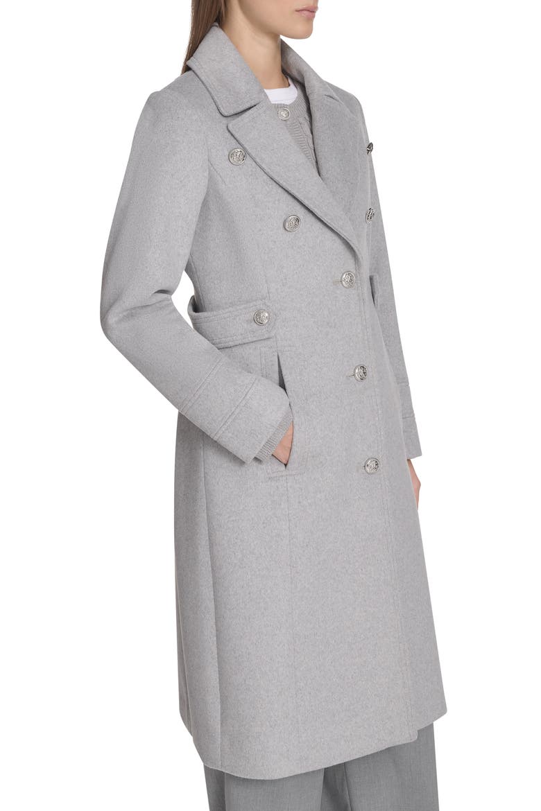 Notch Lapel Military Coat, Alternate, color, LIGHT GREY