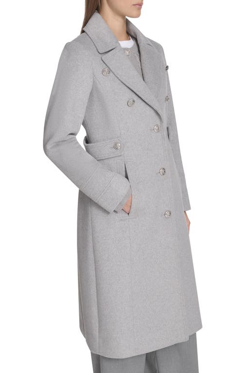 Kenneth Cole New York Notch Lapel Military Coat In Gray