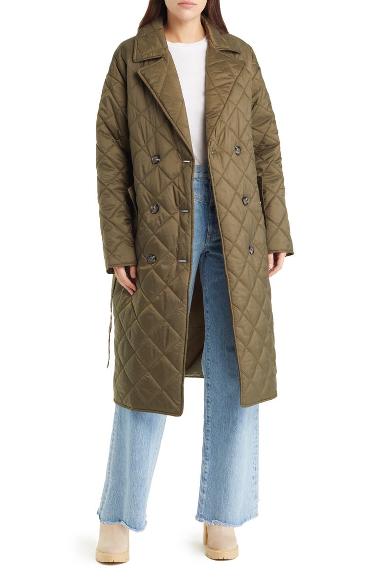 Kennedy Quilted Coat, Main, color, IVY GREEN