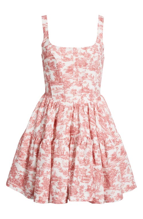 Rare London Toile Du Joy Corset Minidress