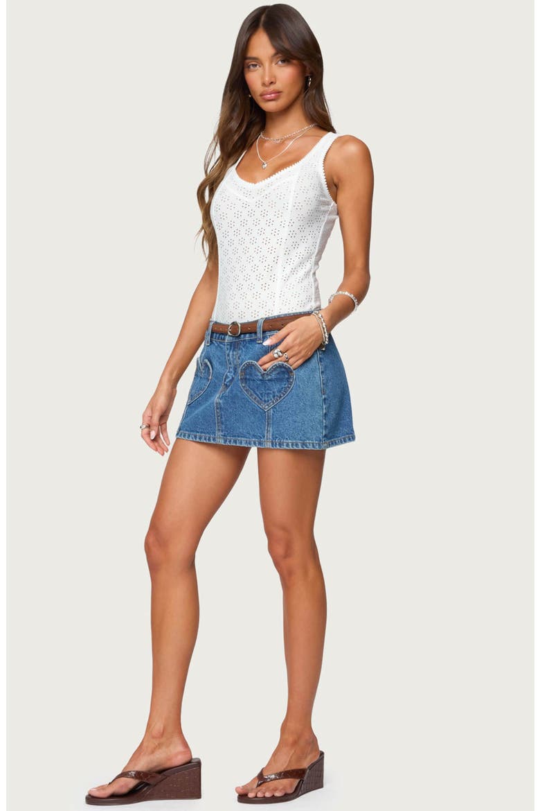 Clementina Eyelet Bodysuit, Alternate, color, WHITE