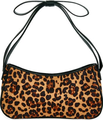 Discount Brand New Tan Leopard Leather Sling Crossbody Purse