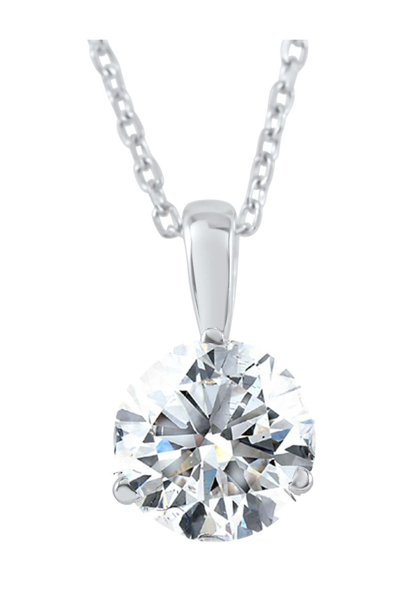 Bliss Diamond 1/3Ct EX3 Lab Grown Diamond Solitaire Pendant Necklace IGI Certified Gold, Main, color, 