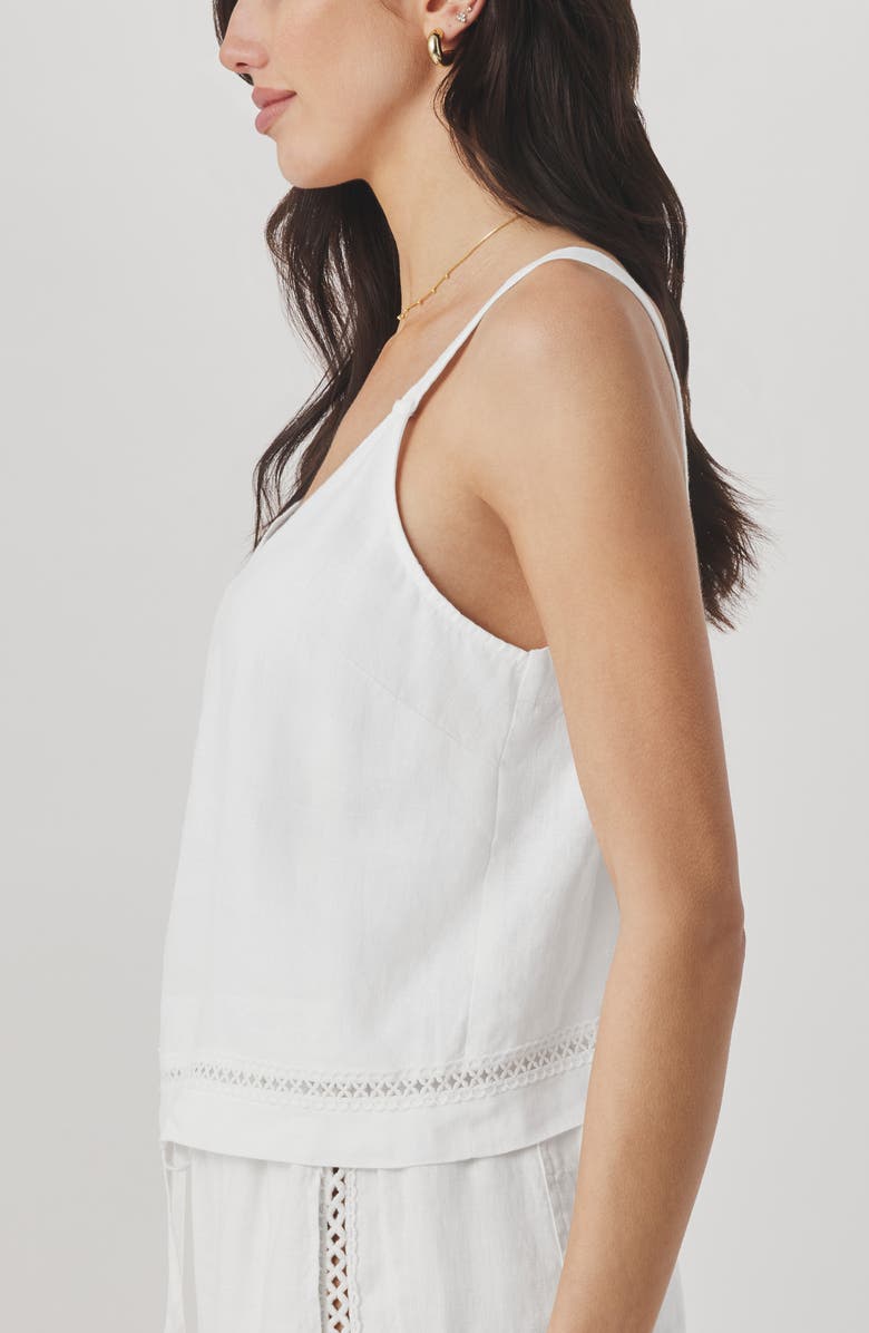 Splendid Stella Linen Tank, Alternate, color, White
