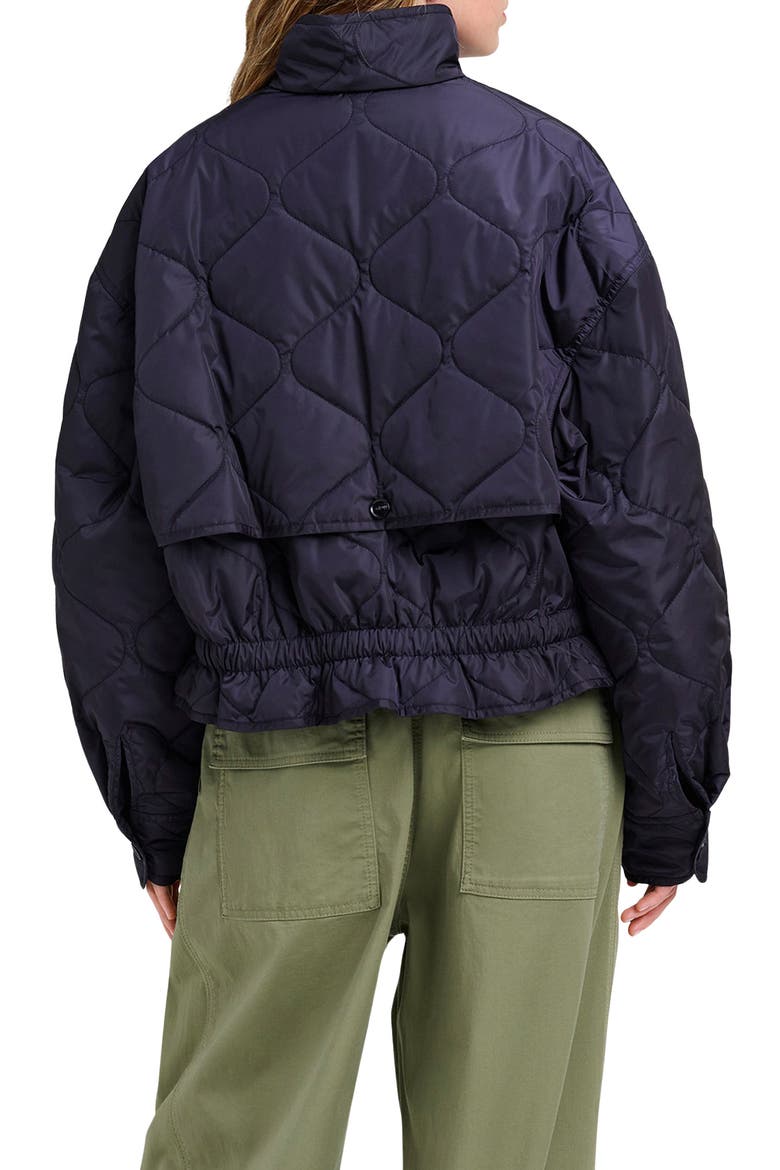 Claudia Quilted Bomber Jacket, Alternate, color, MARITIME NAVY