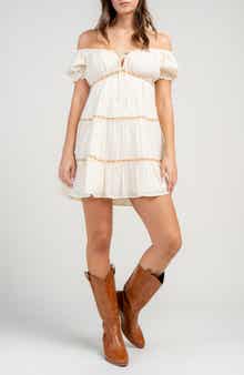 Beivy Off the Shoulder Babydoll Dress