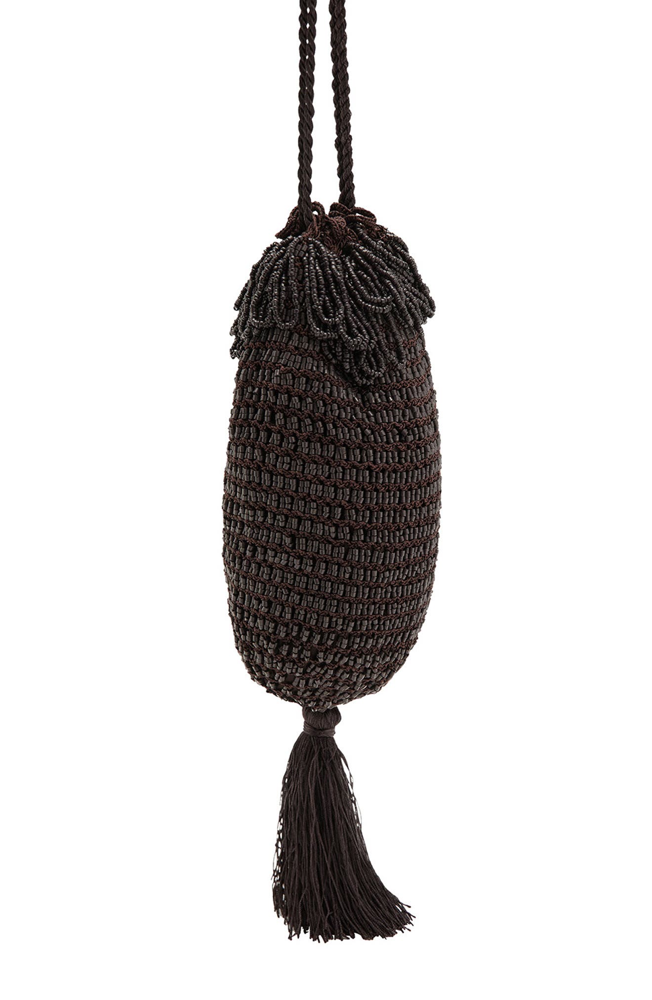 Beaded Handbag, Alternate, color, CHOCOLATE