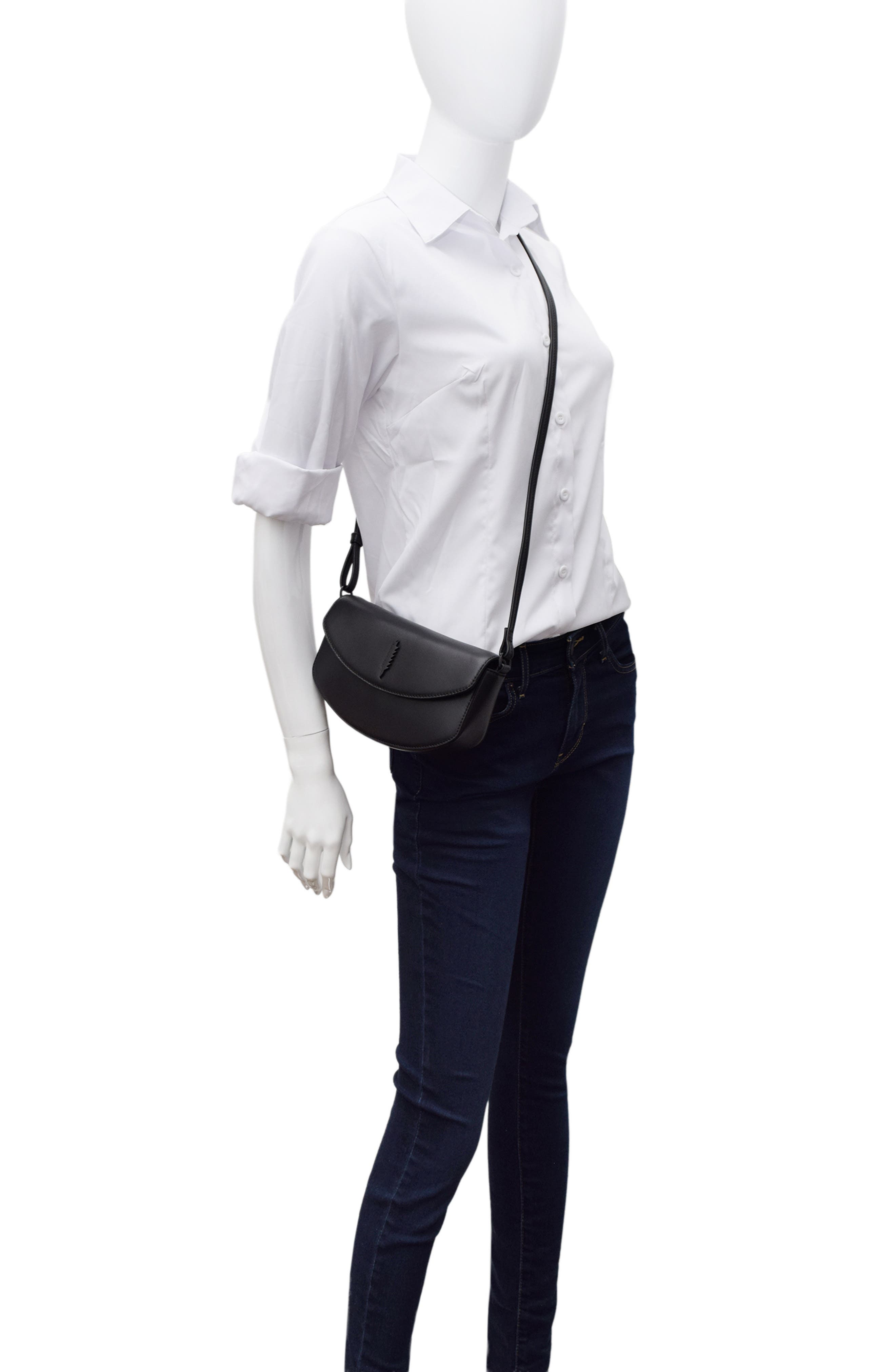 Thacker Taya Flap Crossbody Bag, Alternate, color, Black