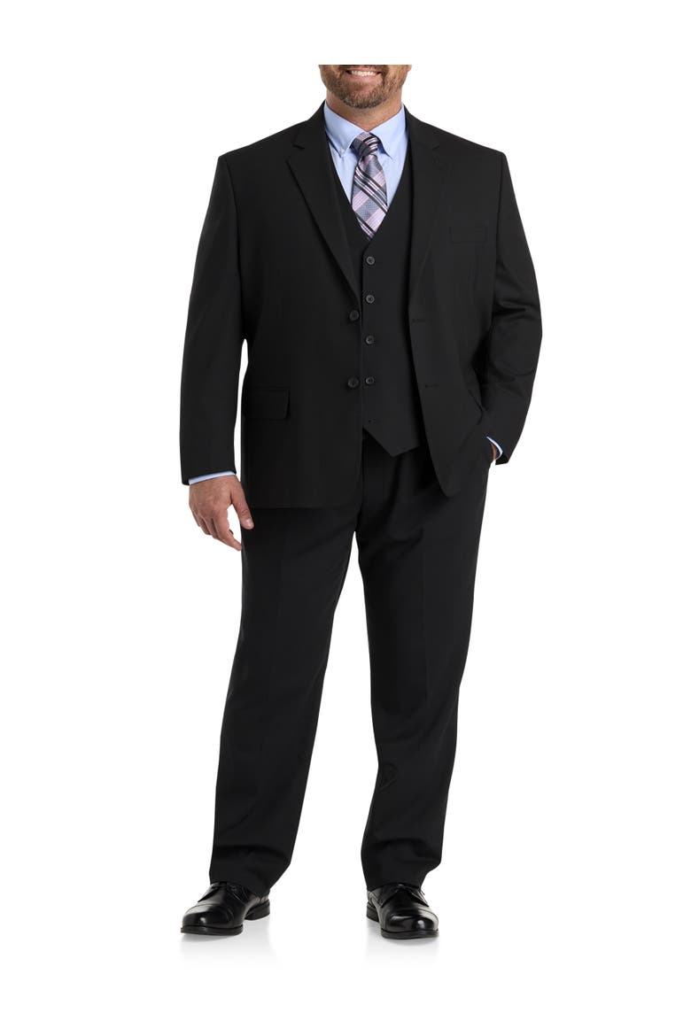 Big & Tall Perfect Fit Jacket-Relaxer Suit Jacket V2, Alternate, color, BLACK