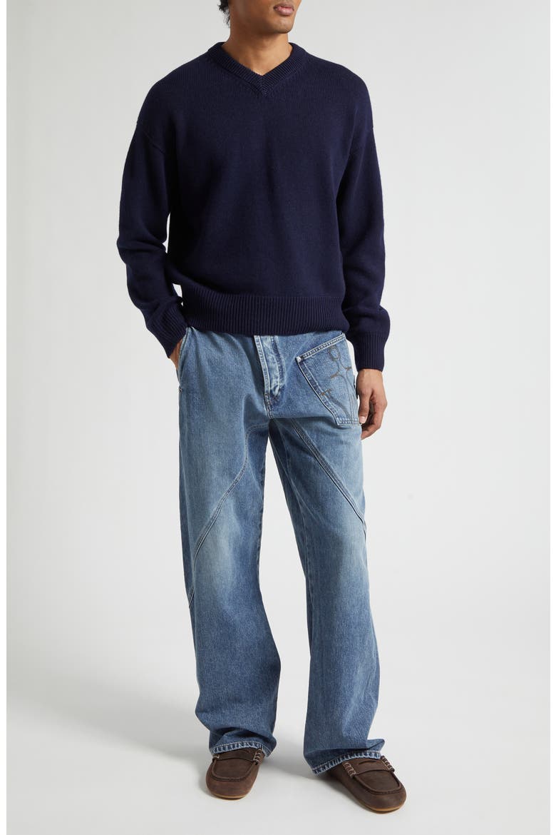 Twisted Workwear Jeans, Alternate, color, MID BLUE