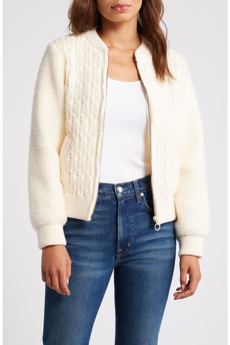 Mix Stitch Jacket, Main, color, IVORY