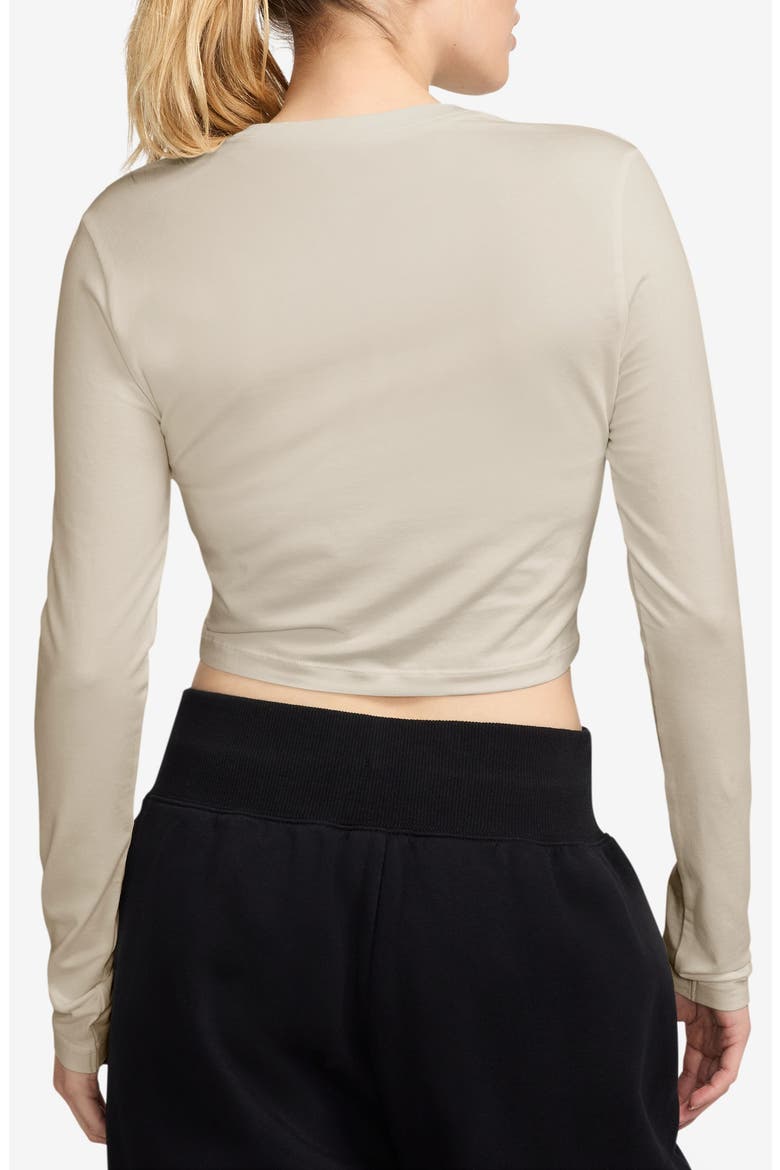 Sportswear Chill Knit Slim Long Sleeve Crop T-Shirt, Alternate, color, LIGHT OREWOOD BROWN